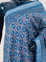 Ajrakh Maheshwari Silk Sarees 5028 BLUE 2