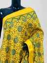 Ajrakh Maheshwari Silk Sarees 5028 YELLOW