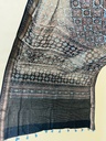 Ajrakh Maheshwari Silk Sarees 5028 BLACK 1