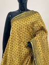 Ajrakh Chanderi Silk Sarees 5028 YELLOW 1