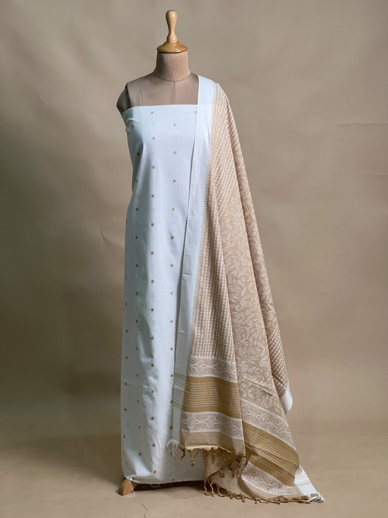 Handloom Cotton Suits 4562 CREAM