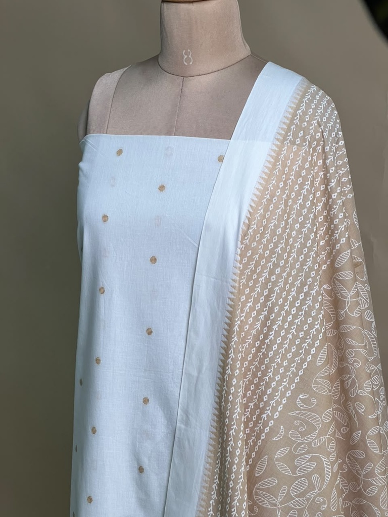 Handloom Cotton Suits 4562 CREAM