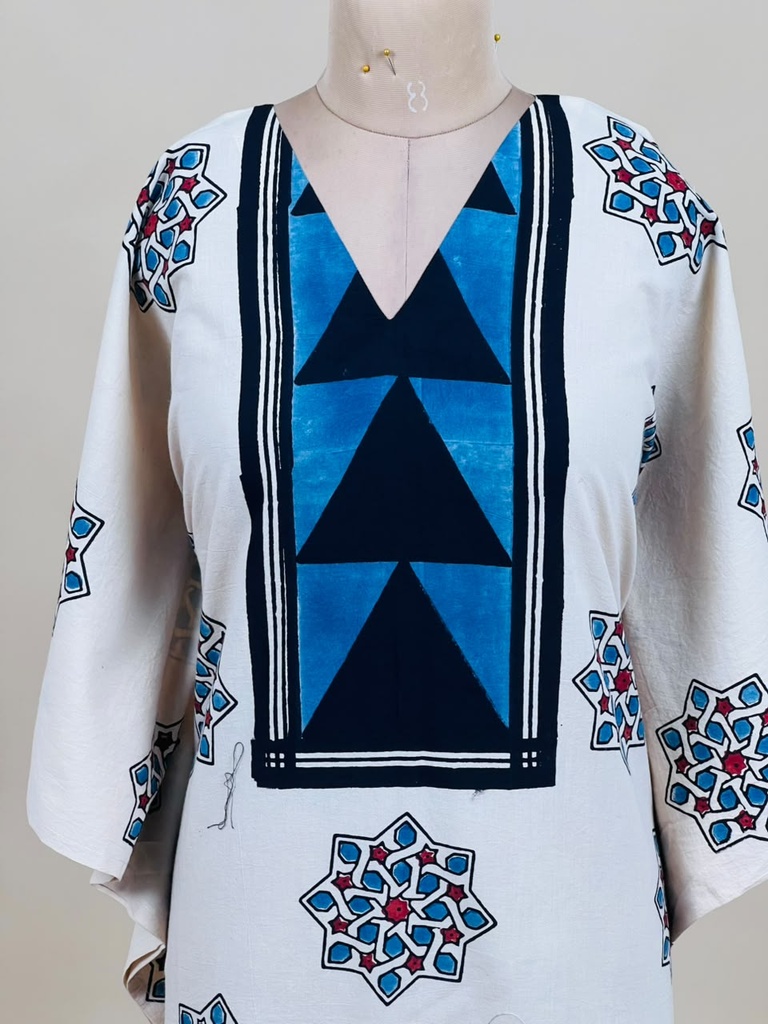 Ajrakh Cotton Kaftans 4802 IVORY 1
