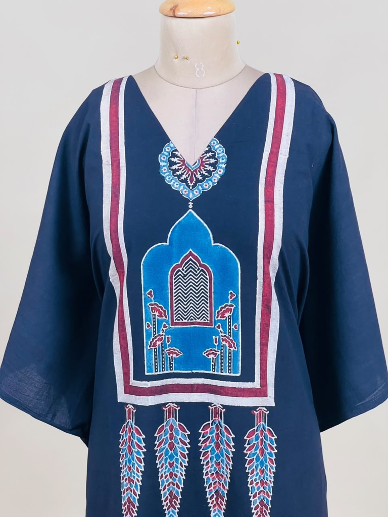 Ajrakh Cotton Kaftans 4802 BLACK 3