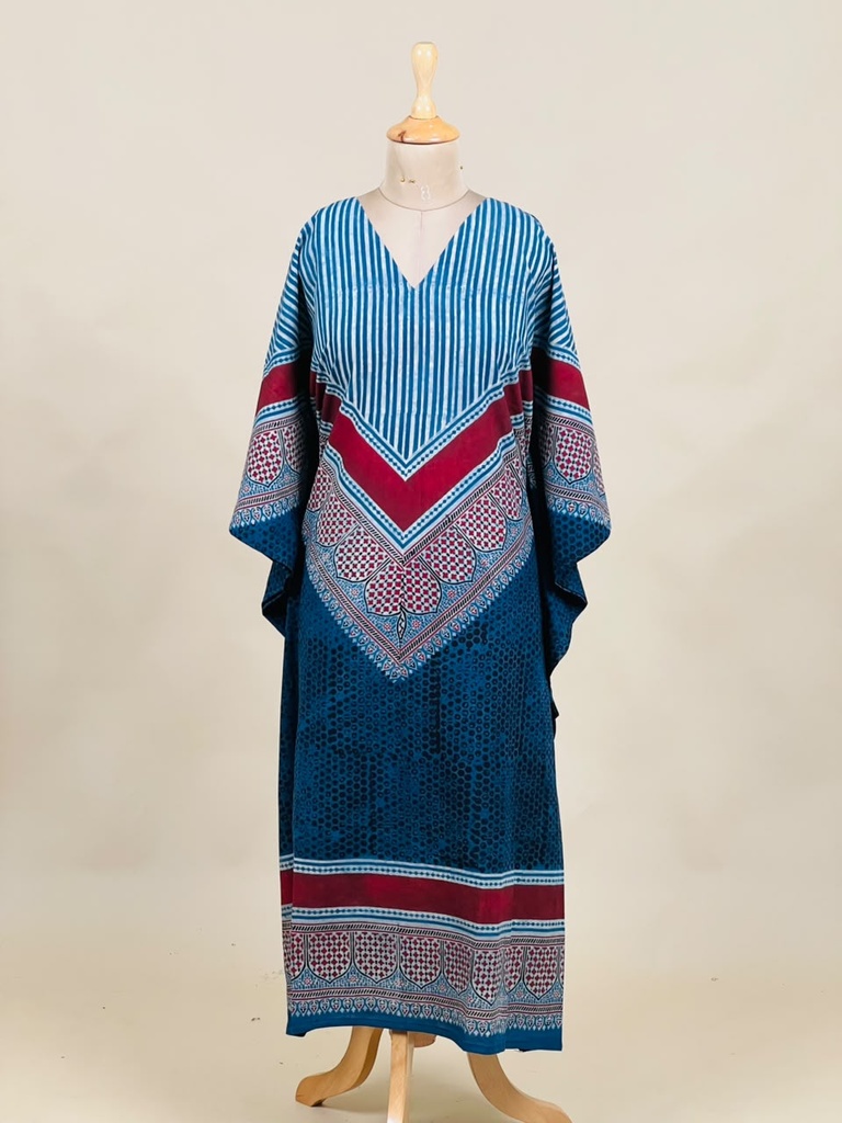 Ajrakh Cotton Kaftans 4802 BLUE