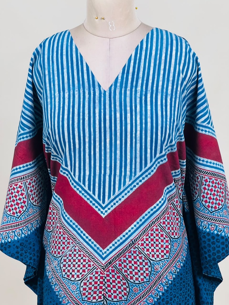 Ajrakh Cotton Kaftans 4802 BLUE