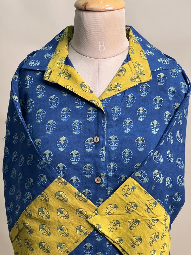 Ajrakh Cotton Kurti 5031 BLUE 2