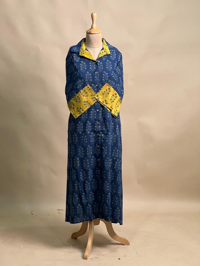 Ajrakh Cotton Kurti 5031 BLUE 3