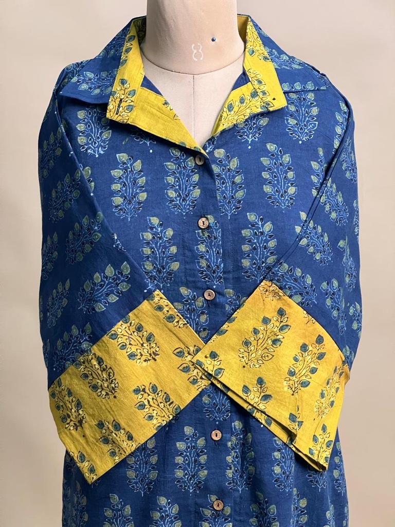 Ajrakh Cotton Kurti 5031 BLUE 3