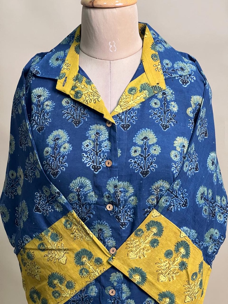 Ajrakh Cotton Kurti 5031 BLUE 6