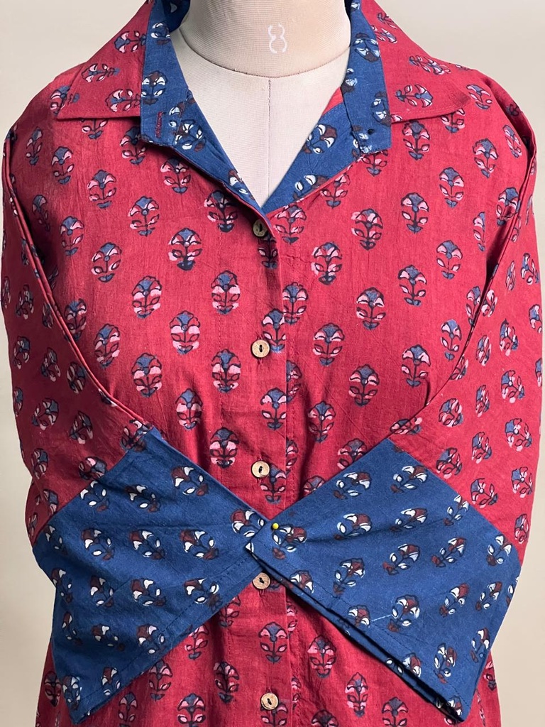 Ajrakh Cotton Kurti 5031 RED 3