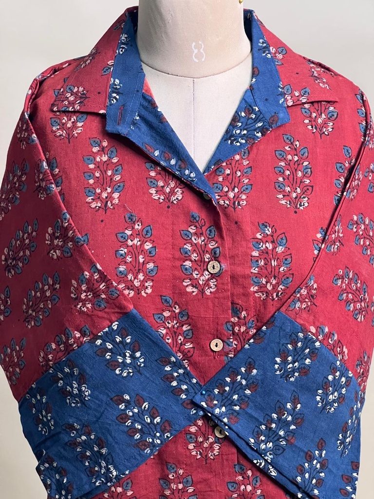 Ajrakh Cotton Kurti 5031 RED 2