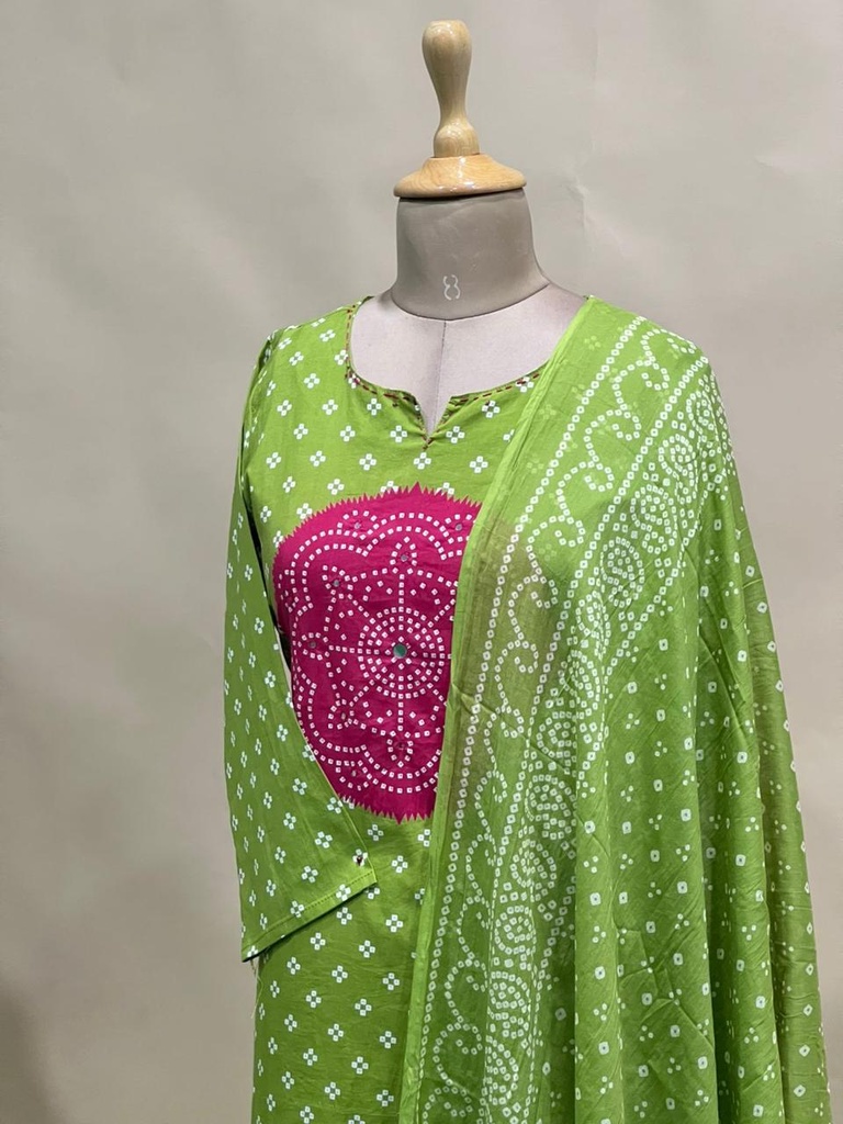 Cotton Kurti sets 8010 GREEN