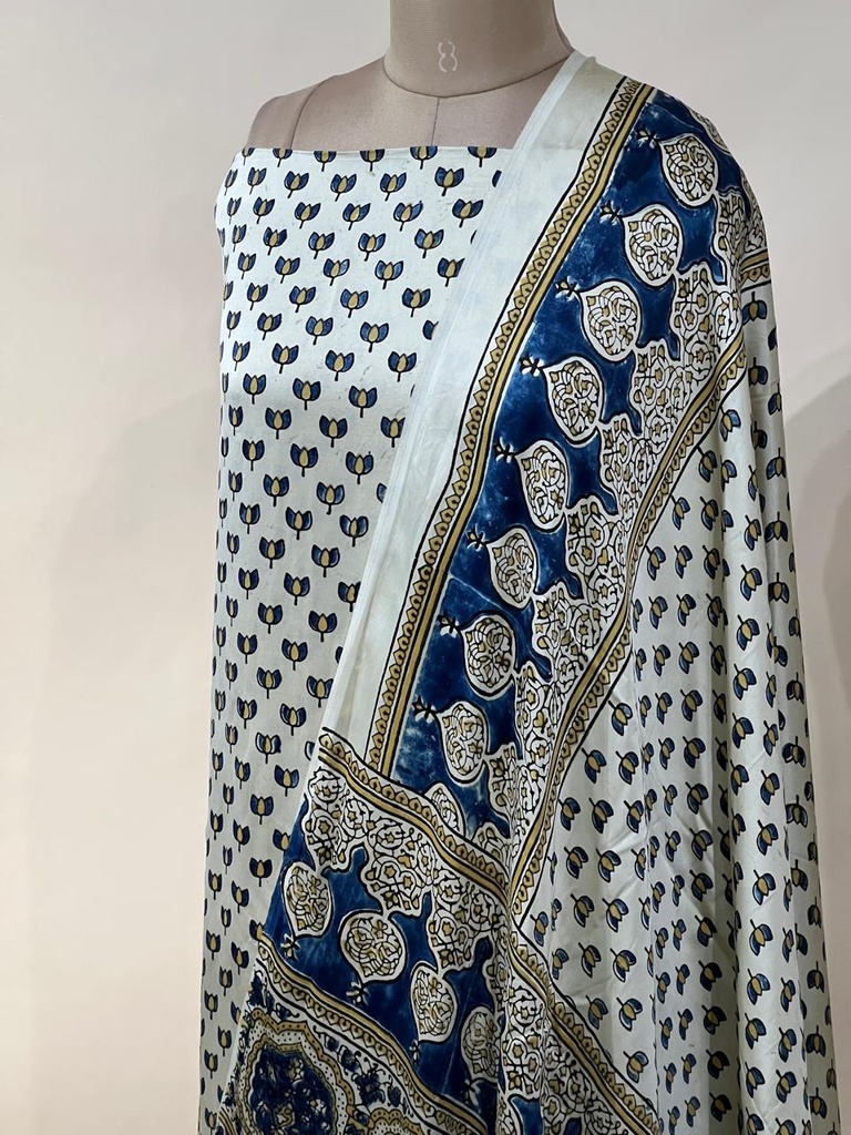  Ajrakh Modal Top and Dupatta Sets 5012