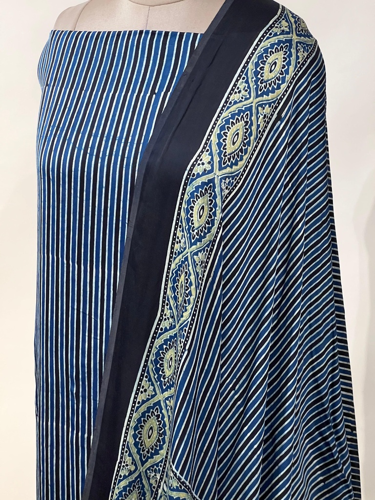  Ajrakh Modal Top and Dupatta Sets 5012