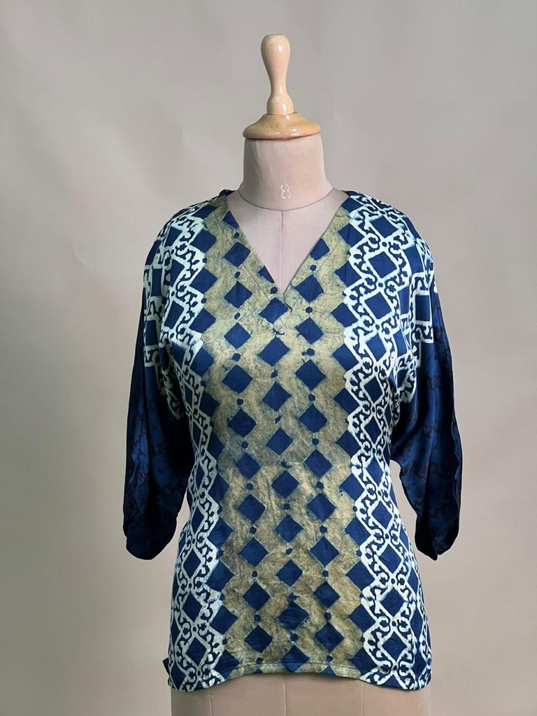 Ajrakh Modal Short Kurtis 5015 BLUE 3