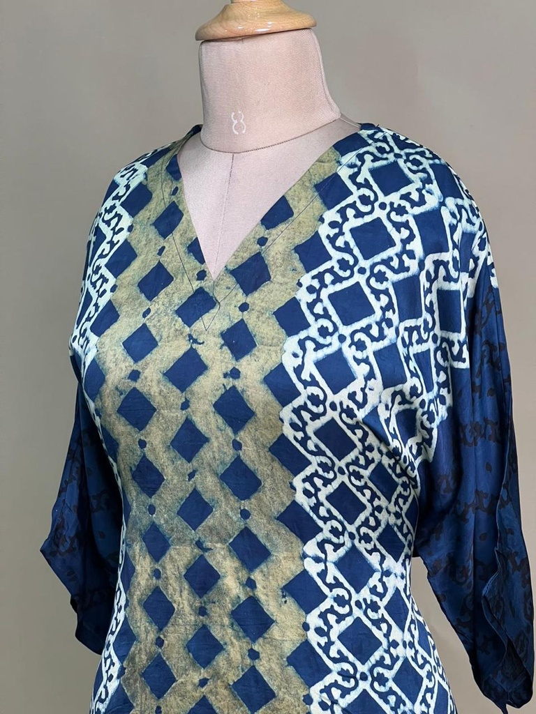 Ajrakh Modal Short Kurtis 5015 BLUE 3