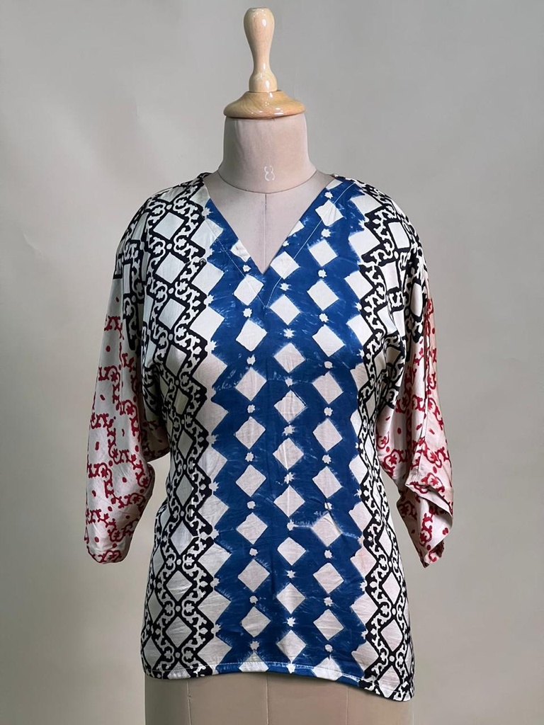 Ajrakh Modal Short Kurtis 5015 IVORY 1 