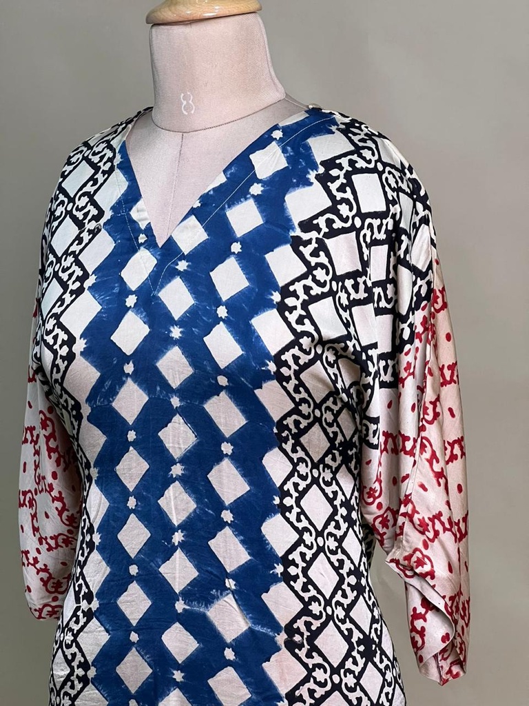 Ajrakh Modal Short Kurtis 5015 IVORY 1 