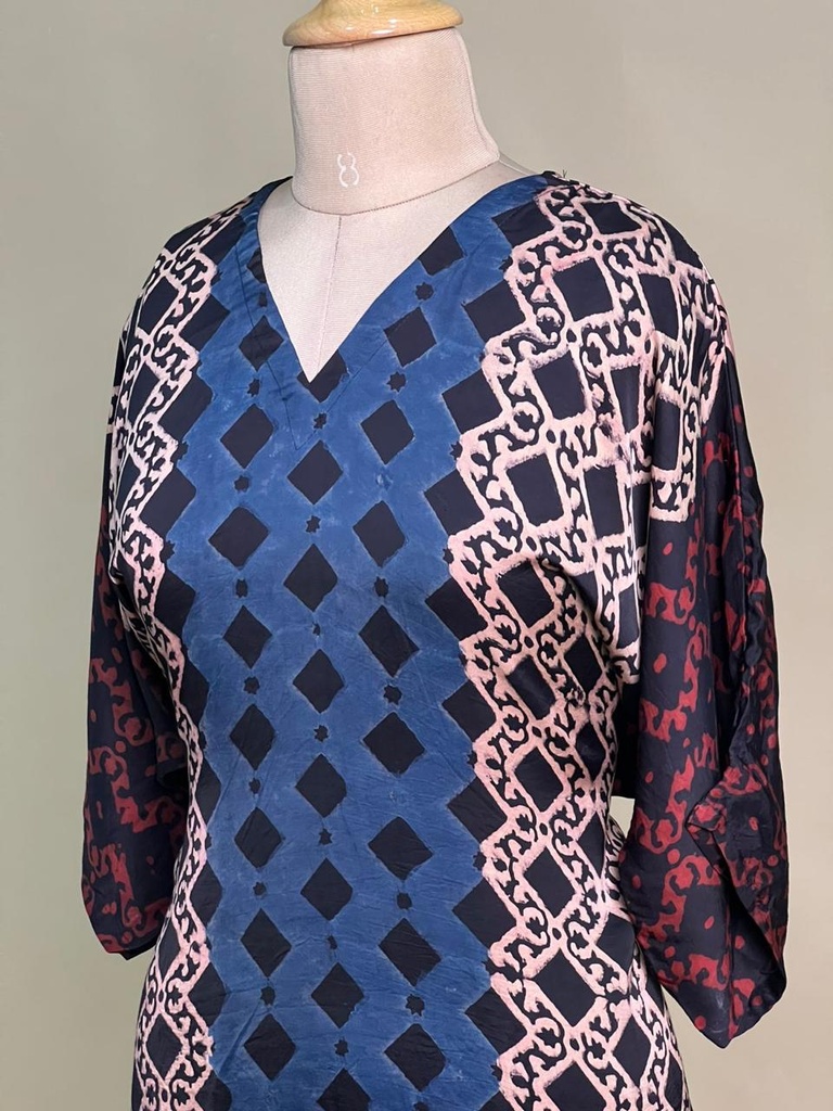 Ajrakh Modal Short Kurtis 5015 BLUE 1