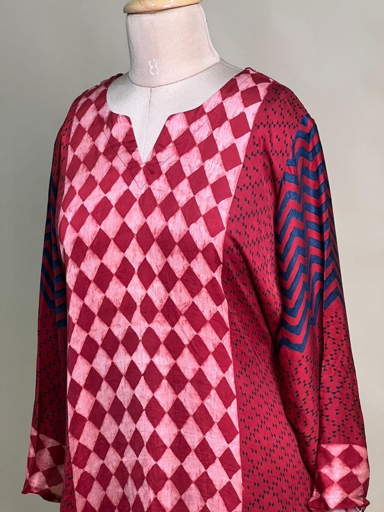 Ajrakh Modal Short Kurtis 5015 RED 3