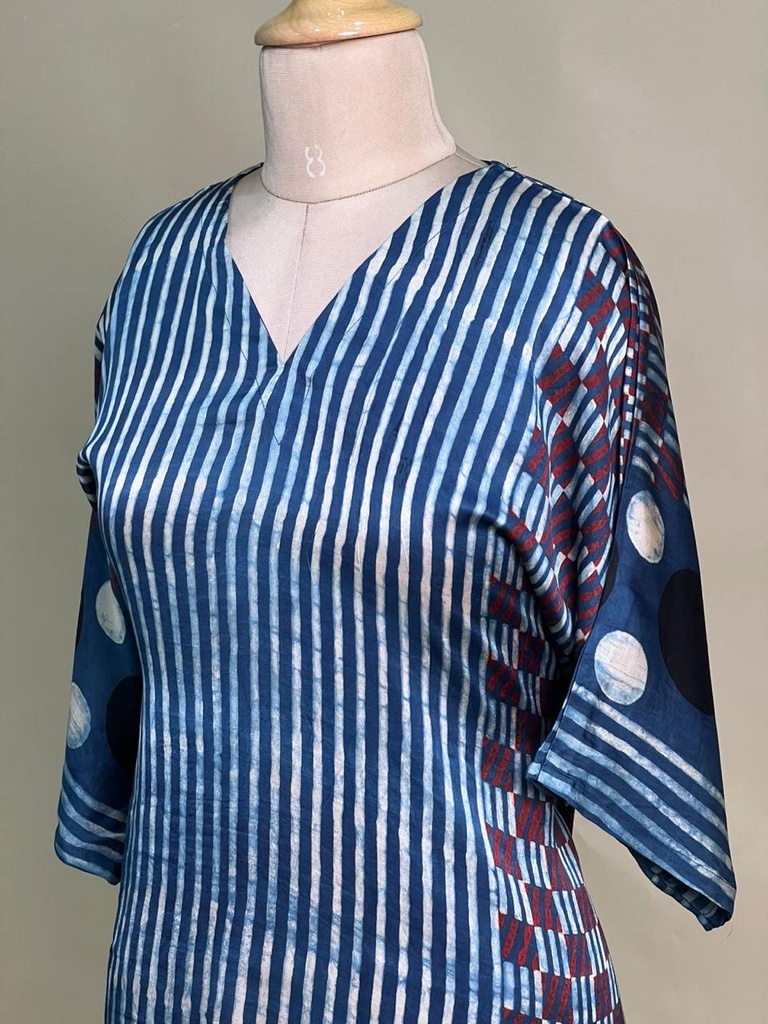 Ajrakh Modal Short Kurtis 5015 BLUE 2