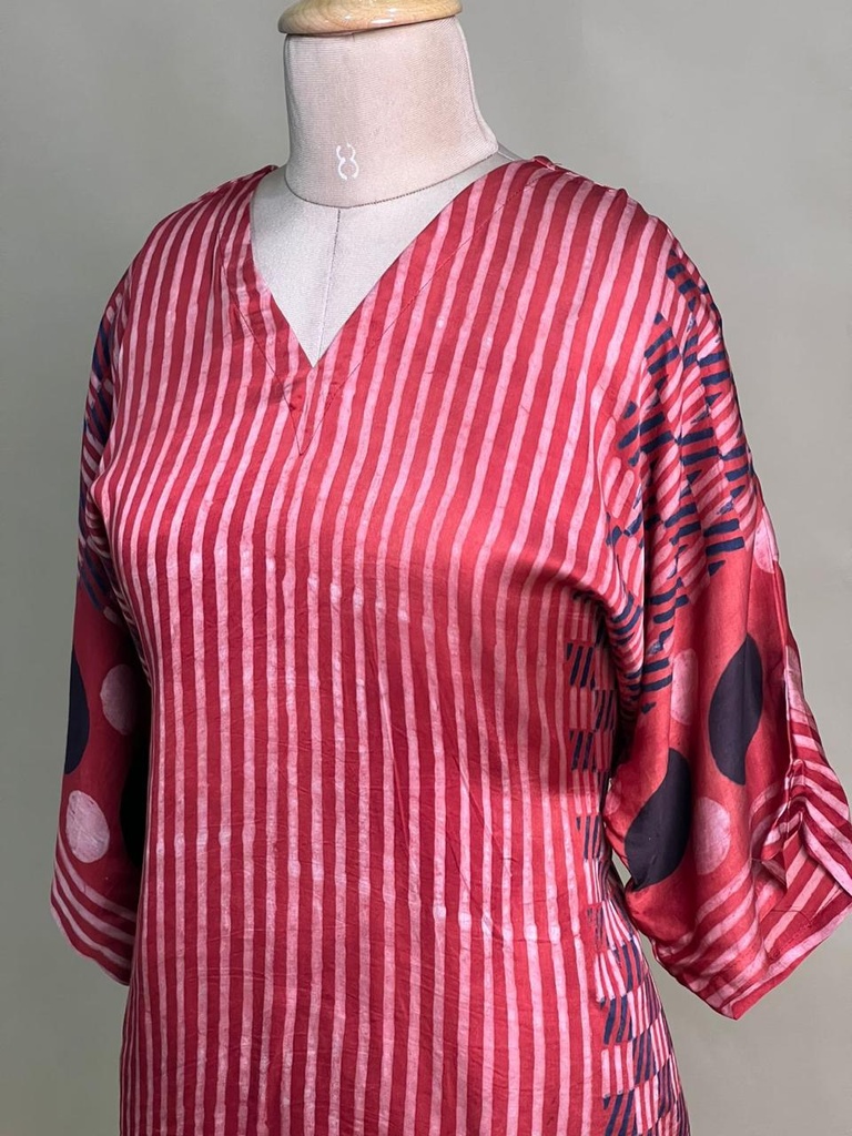 Ajrakh Modal Short Kurtis 5015 RED 4