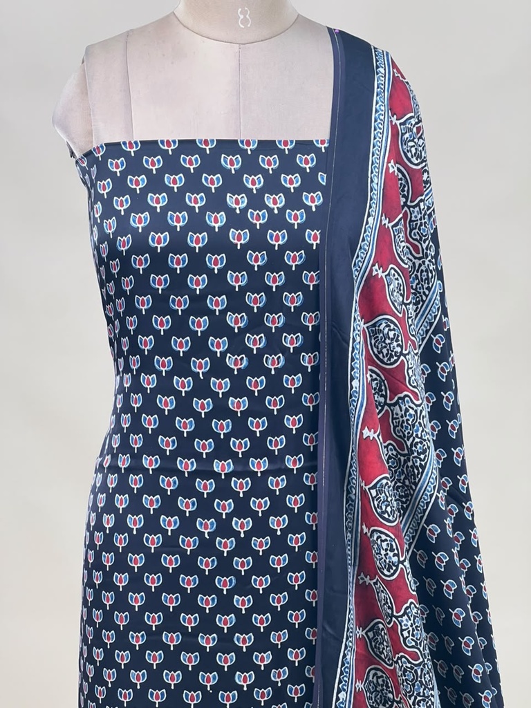  Ajrakh Modal Top and Dupatta Sets 5012