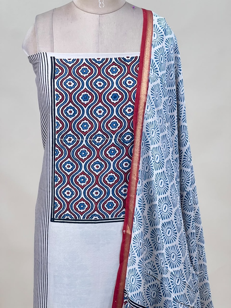 Chanderi Silk Top and Dupatta sets 5025 IVORY 1