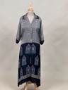 Ajrakh Modal Shirt Style Kurti 4803 BLACK