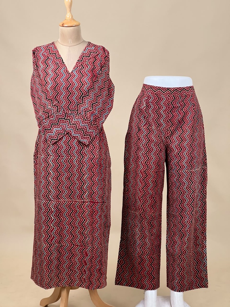 Ajrakh Cotton Coord Sets 5029 RED
