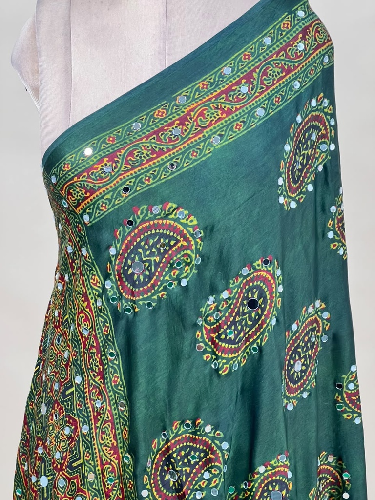 Ajrakh Mirrorwork Dupatta 5035