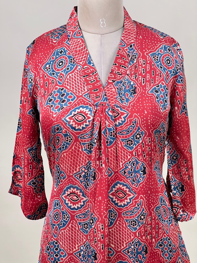 Ajrakh Modal Aline Kurtis 5053 RED 2