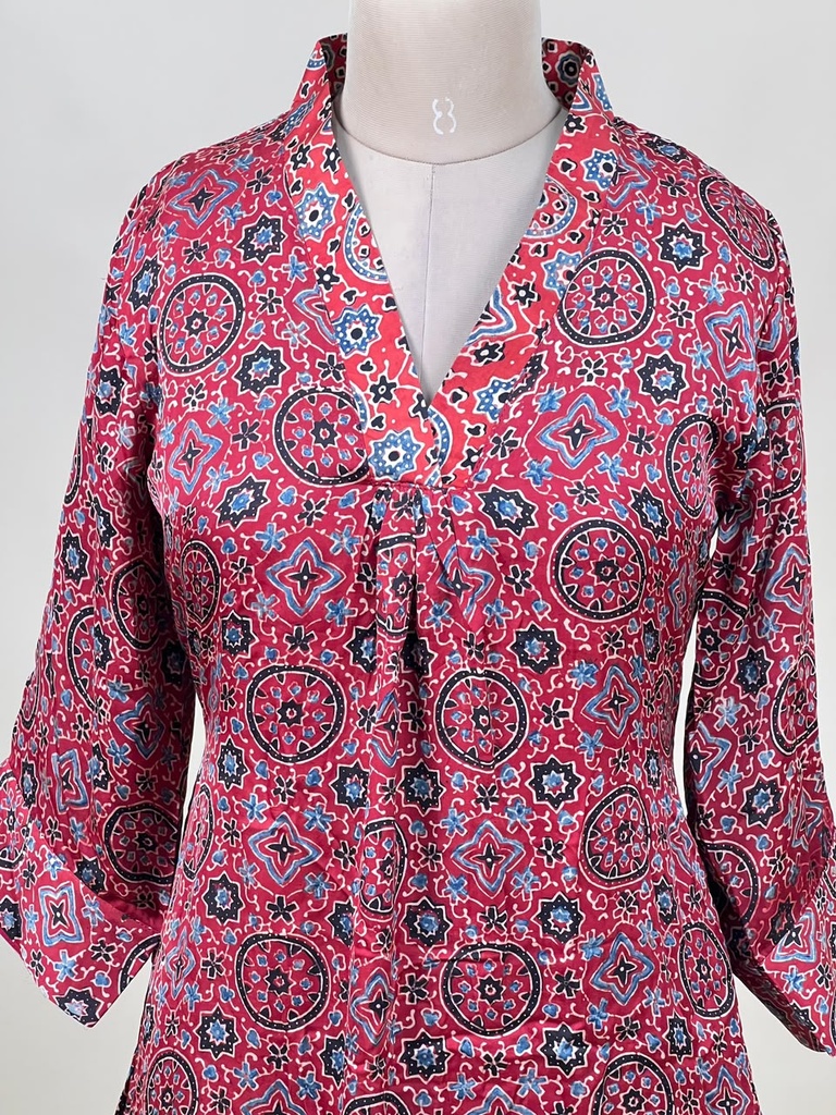 Ajrakh Modal Aline Kurtis 5053 RED 1
