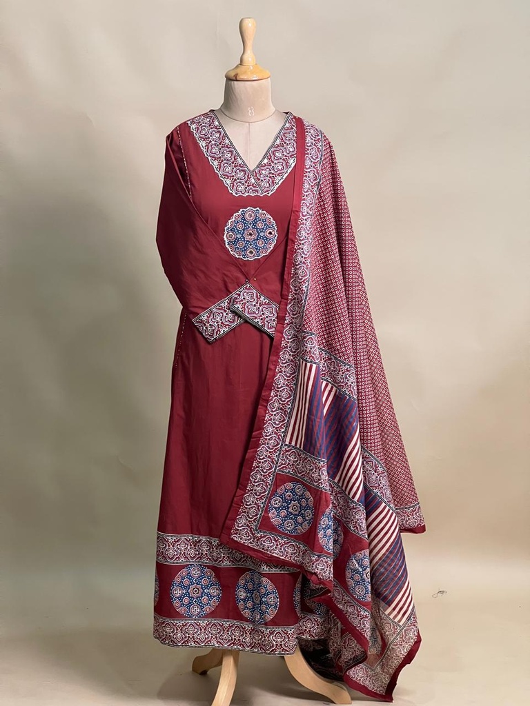 Cotton Kurti sets 5043 MEROON