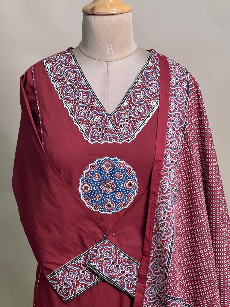 Cotton Kurti sets 5043 MEROON