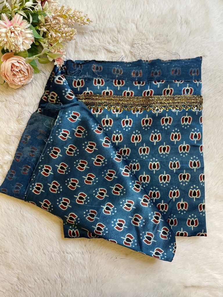 Ajrakh Mashru Silk Fabric 4215