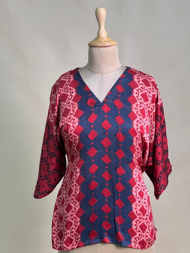 Ajrakh Modal Short Kurtis 5015 RED 1