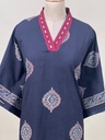 Ajrakh Cotton Kaftan 4802 BLACK 2