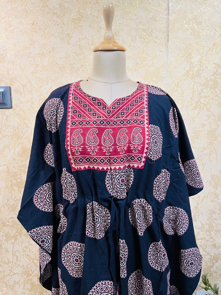 Ajrakh Short Cotton Kaftan 5053
