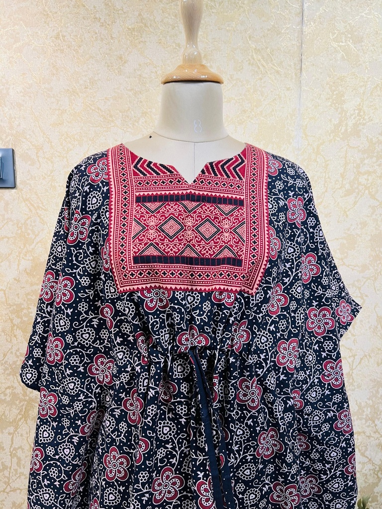 Ajrakh Short Cotton Kaftan 5053