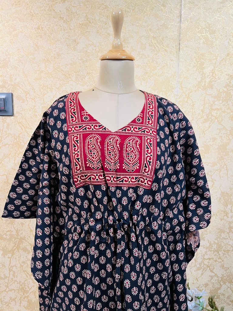 Ajrakh Short Cotton Kaftan 5053