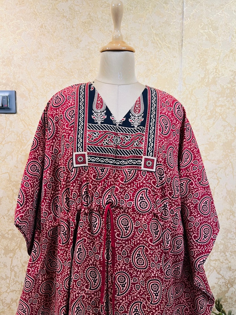 Ajrakh Short Cotton Kaftan 5053