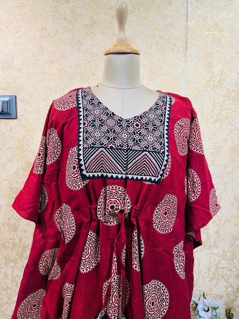 Ajrakh Short Cotton Kaftan 5053