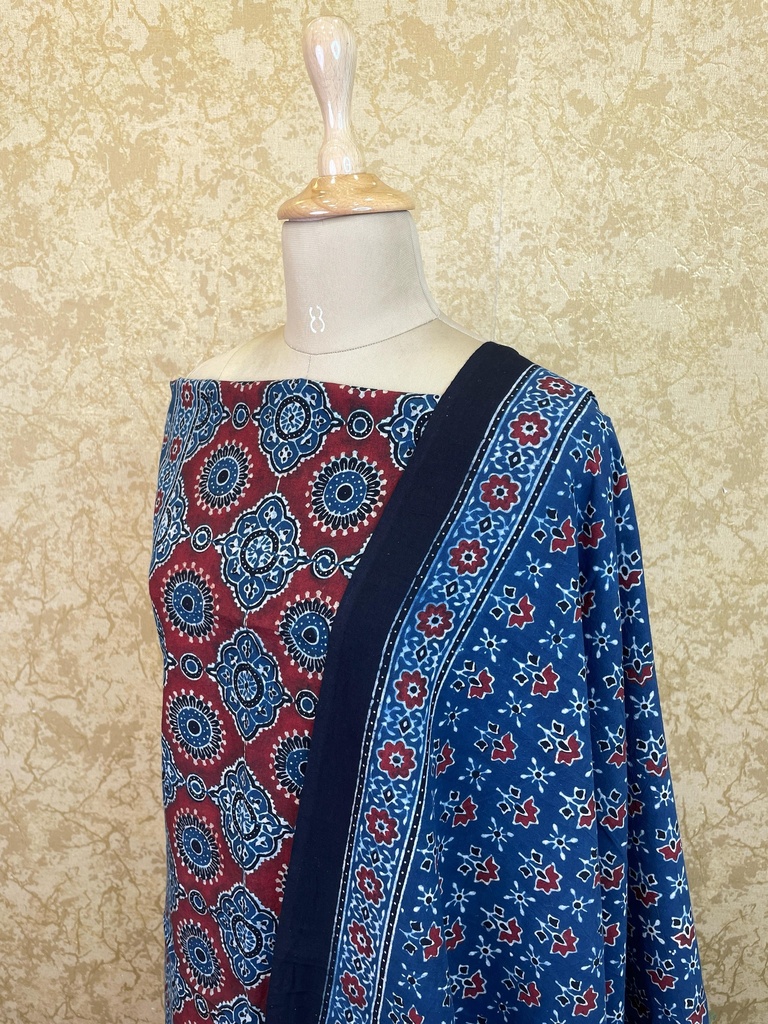 Premium Ajrakh Cotton Suits 4558
