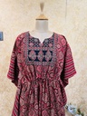 Ajrakh Cotton Long Kaftan 5053