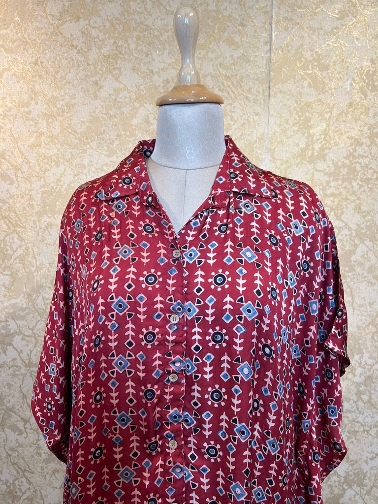 Ajrakh Shirt Kaftans 5015