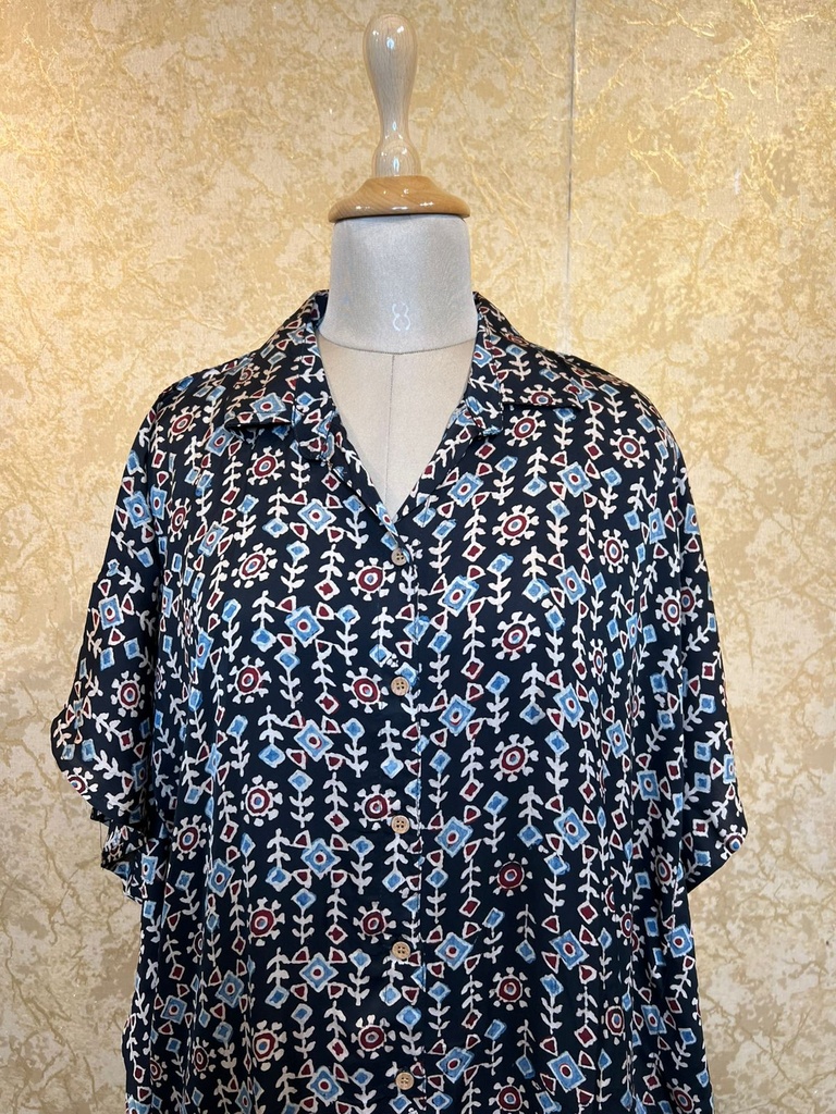 Ajrakh Shirt Kaftans 5015