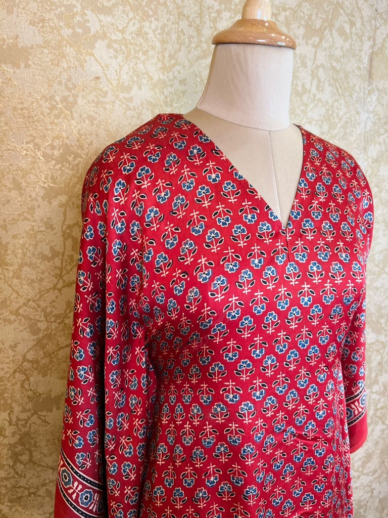 Ajrakh Silk Kaftans 4801