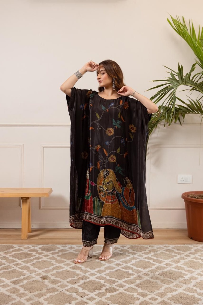 Crepe Silk Kaftan Set 4801